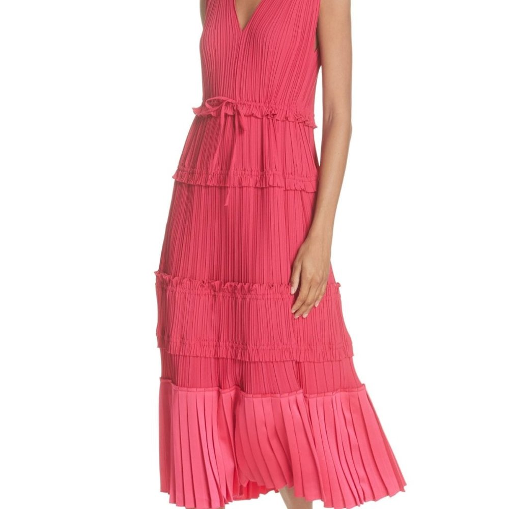Phillip Lim 3.1 Bright Pink Pleated Dress